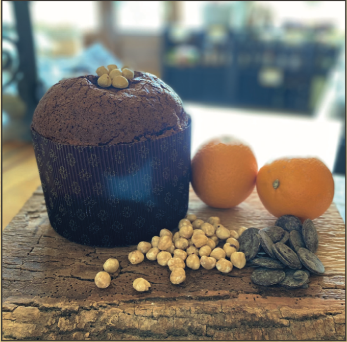 Panettone GIANDUIA, CIOCCOLATO AL LATTE, ARANCIA CANDITA 750 gr